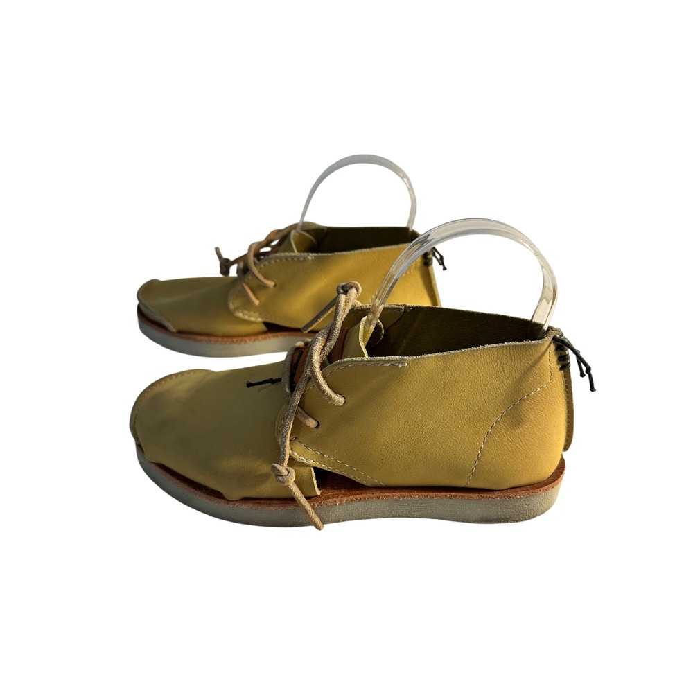Satorisan Benirras Premium Leather Mid-Astex Shoes Size 37 US 6-6.5 Yellow Ochre
